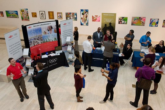 People gathered at Job Fair