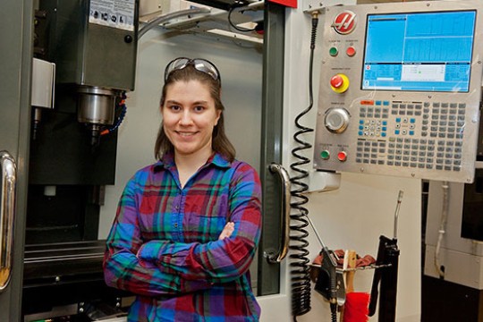 Person working with machine