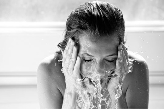 Person posing in water