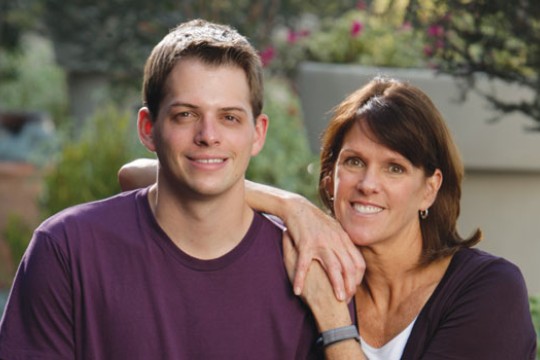 Student and parent posing for camera