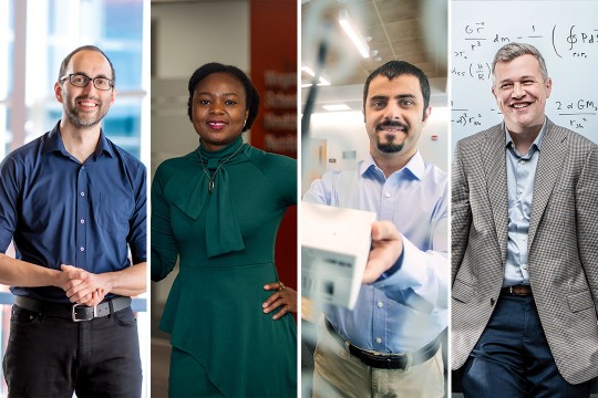 side-by-side images of four researchers.
