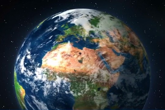 a photo of the earth as viewed from space.