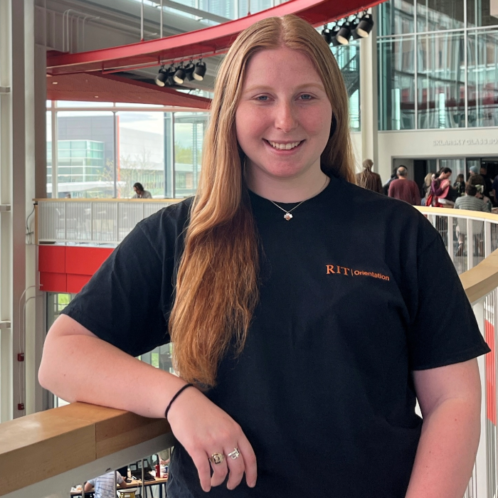 A headshot of a student orientation coordinator in the SHED