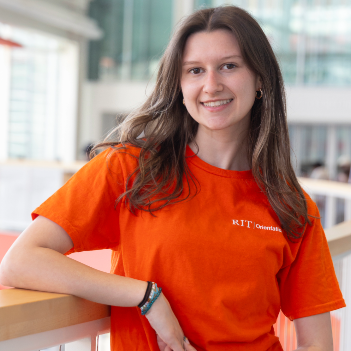 A headshot of a student orientation coordinator in the SHED
