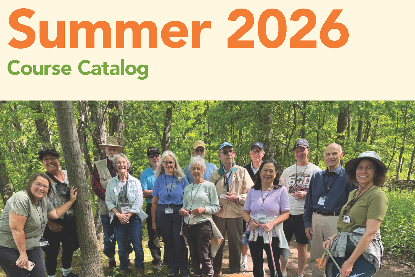 Cropped image of the summer 2026 OLLI at RIT course catalog cover.