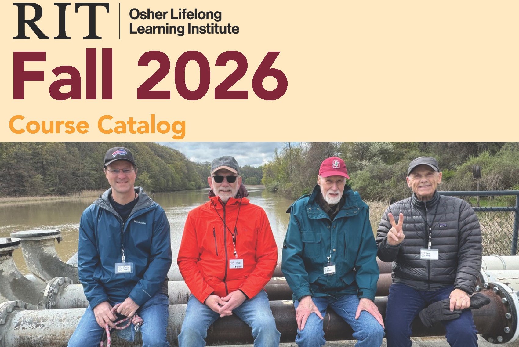Cropped image of the fall 2026 OLLI at RIT course catalog cover.