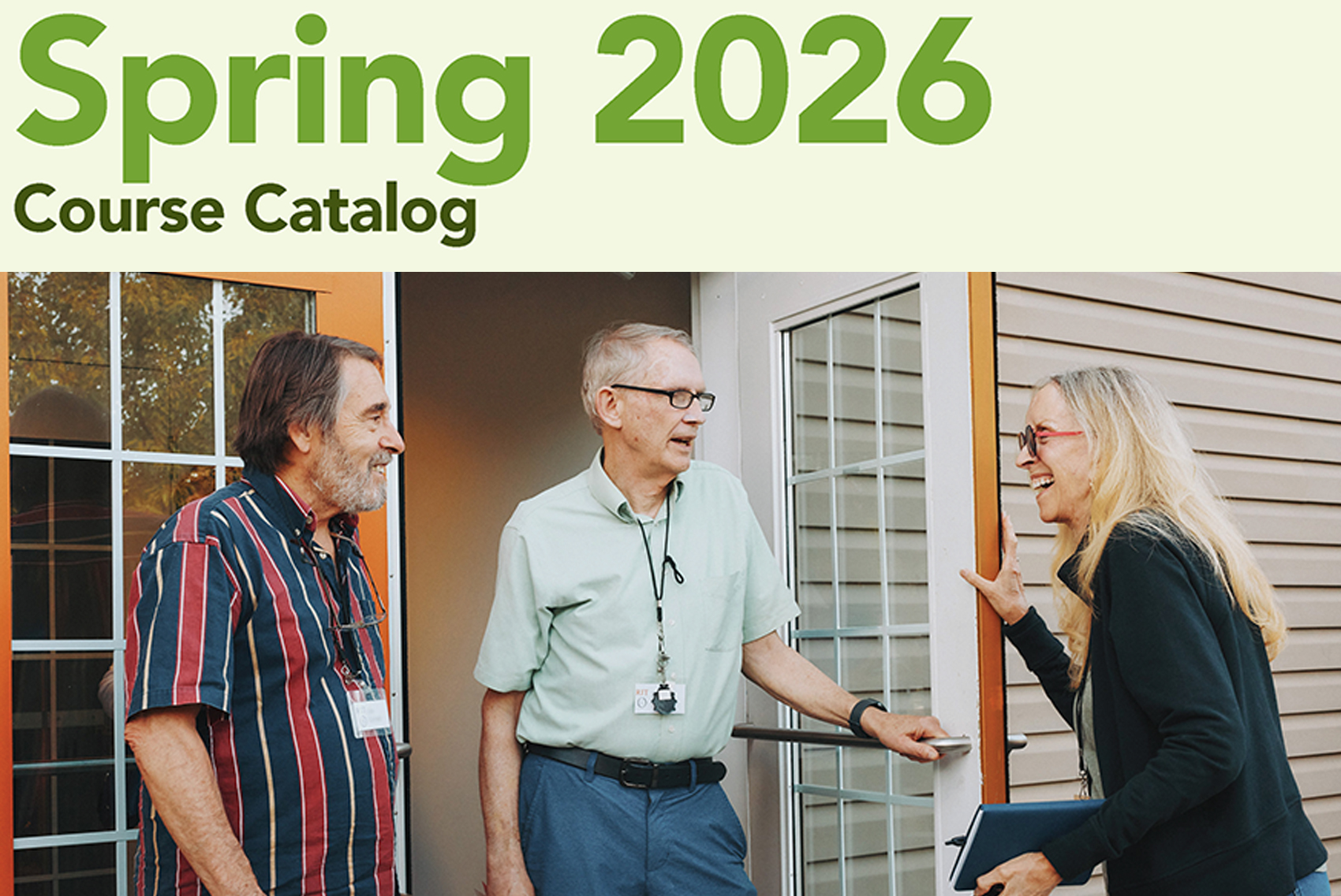 Cropped image of the spring 2026 OLLI at RIT course catalog cover.