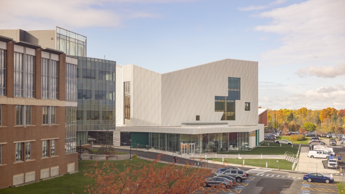 photo of a cube-shaped theater 
