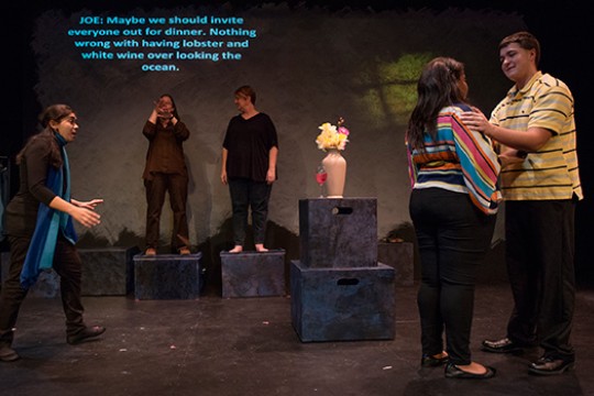 People acting on stage