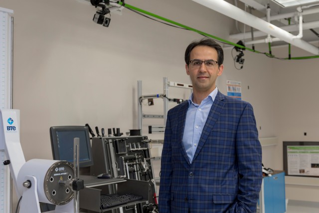 Ehsan Rashedi standing in his lab