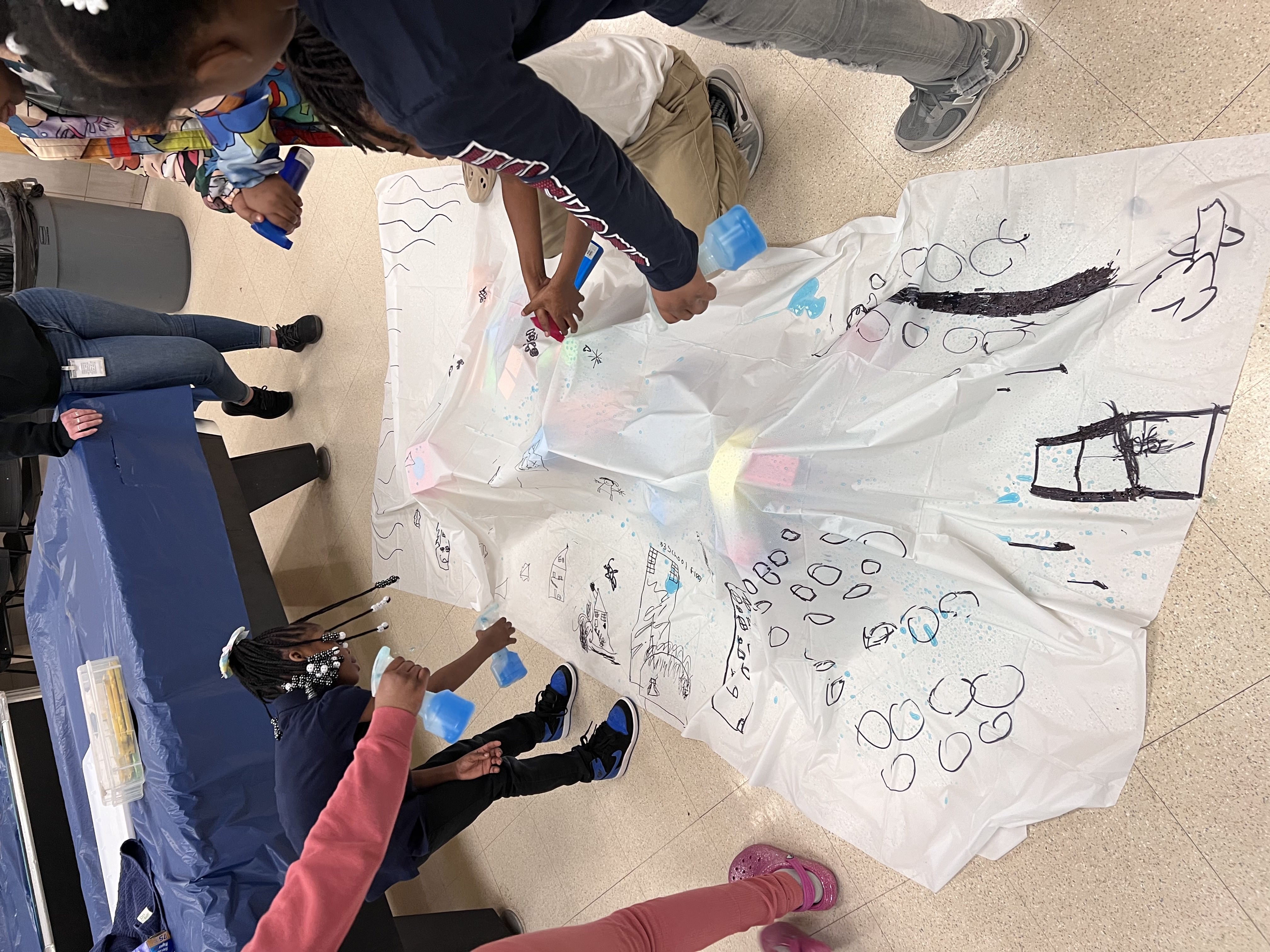 Youth participating in watershed activity