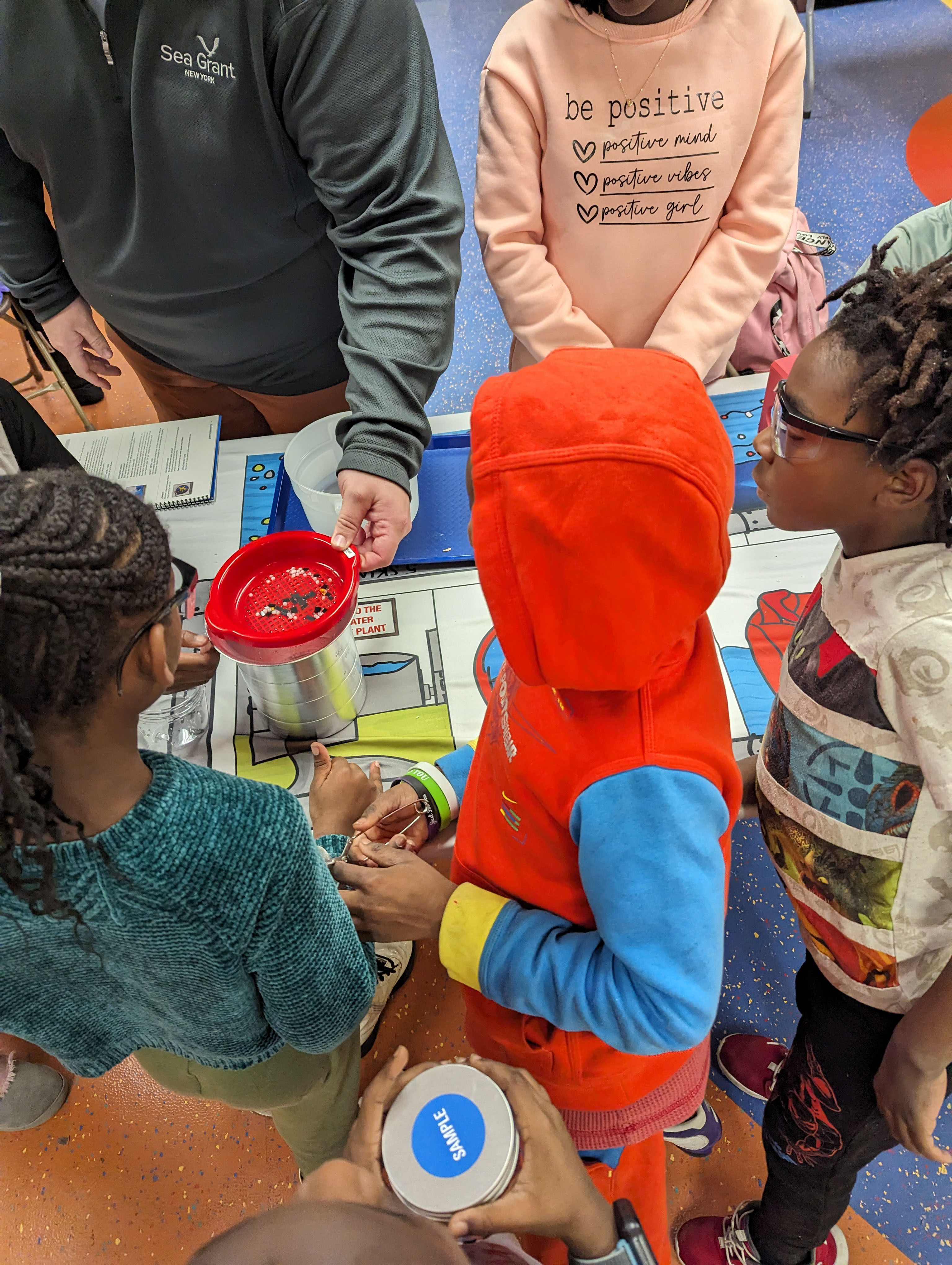 Youth participating in Plastic Panic activity