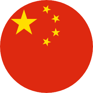 Circular graphic of china's flag