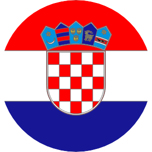 Circular graphic of croatia's flag