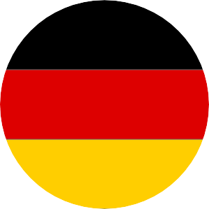 Circular graphic of germany's flag