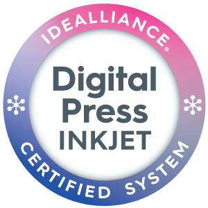 Idealliance Digial Press Inkjet Certified System badge.