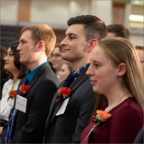 Students at Award Ceremony