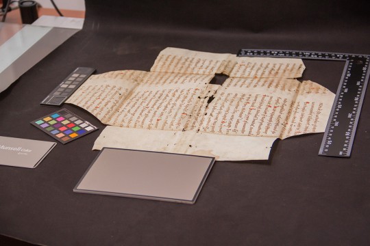 13th century piece of parchment paper
