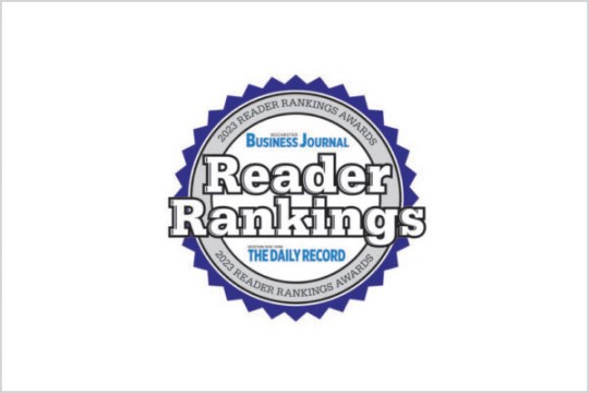 badge for the Rochester Business Journal and Daily Record Reader Rankings.