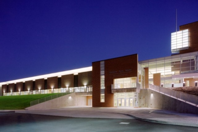 Exterior view of the Gordon Field House.