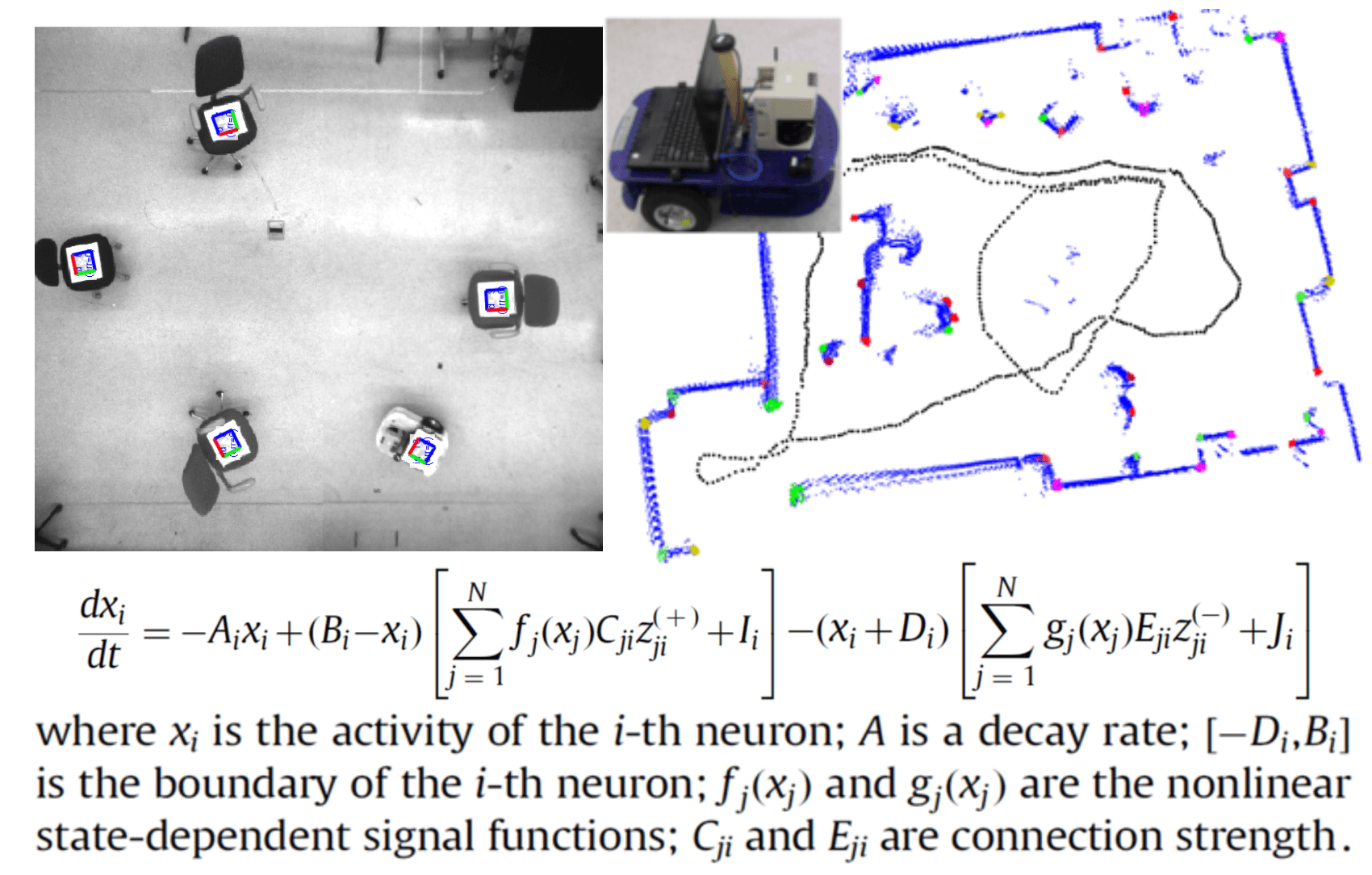 a test for a robot to map a room with chairs.