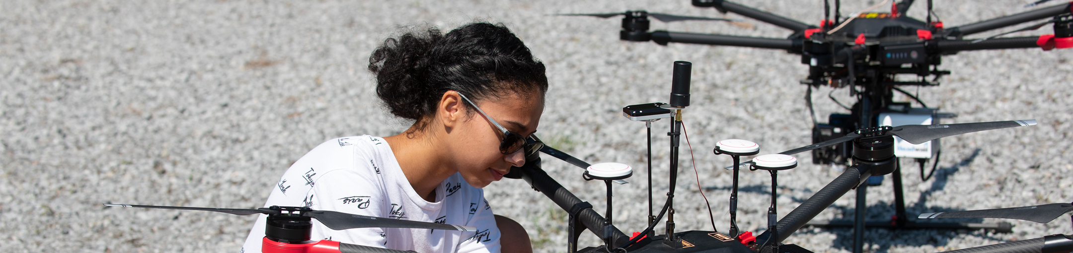 imaging science student working on drones