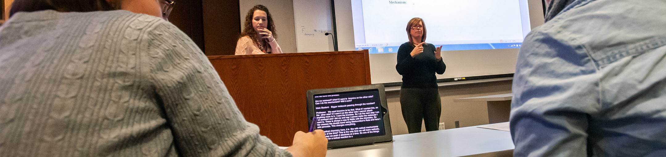 ASL interpreter in class