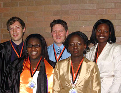 group sot of students wearing medallions