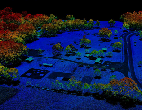 overhead view using LIDAR sensor