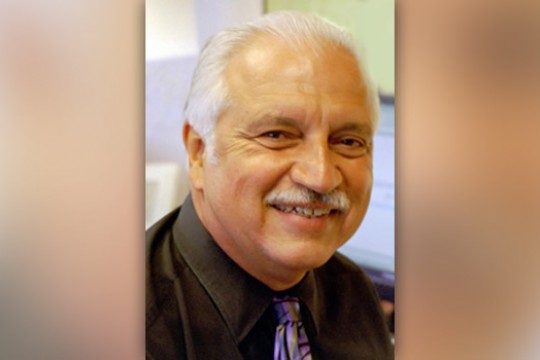 Professor posing for camera