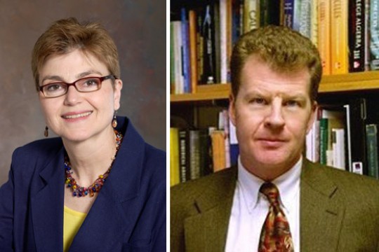 Two portraits side by side