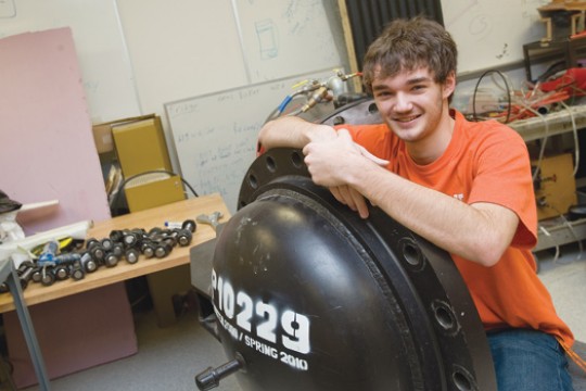 Student with product