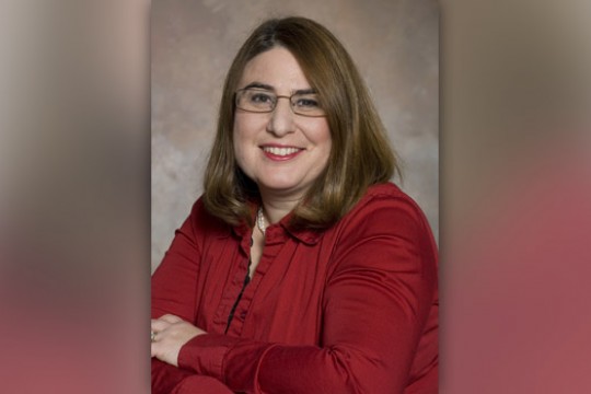 Professor posing for camera