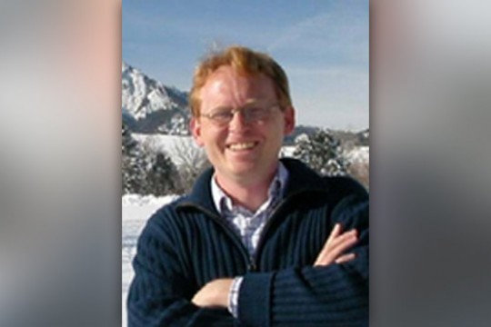 Professor posing for camera