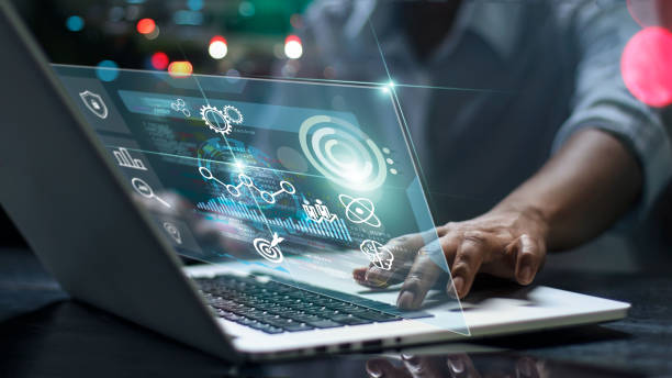 Person typing on keyboard