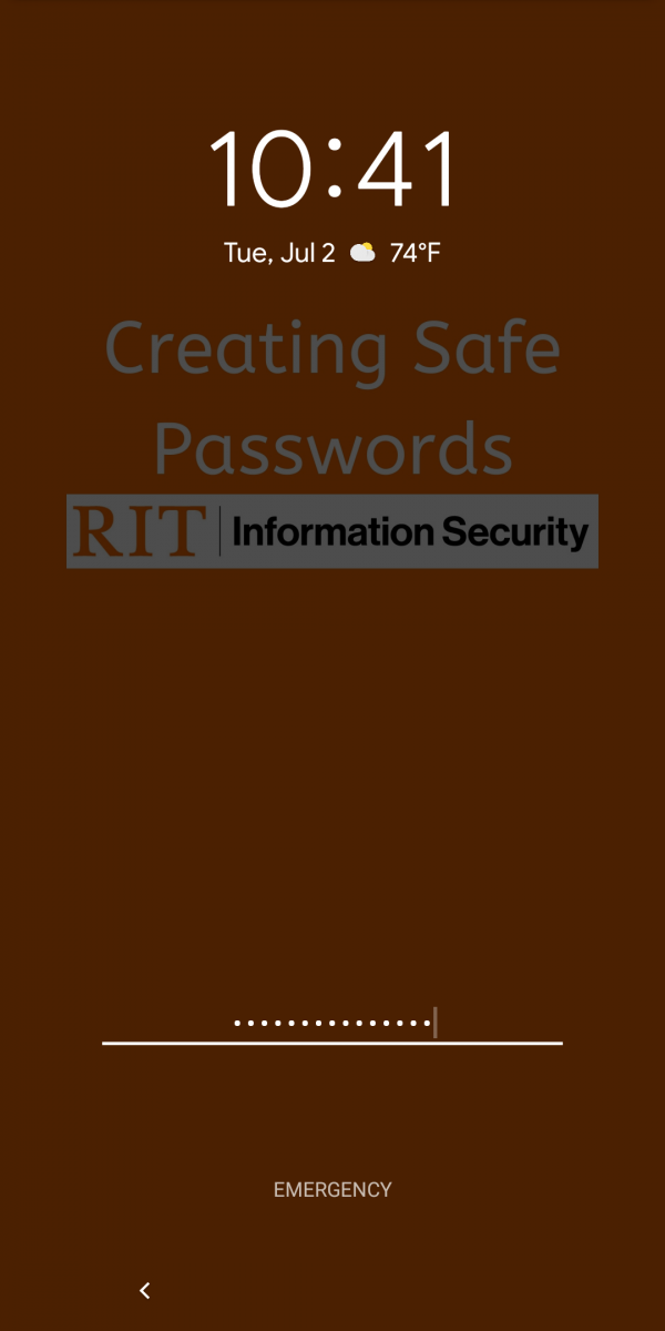 password lock screen