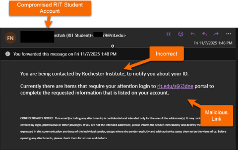 Restriction on your Rochester Institute phish