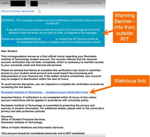 Screenshot of phish--final official notice