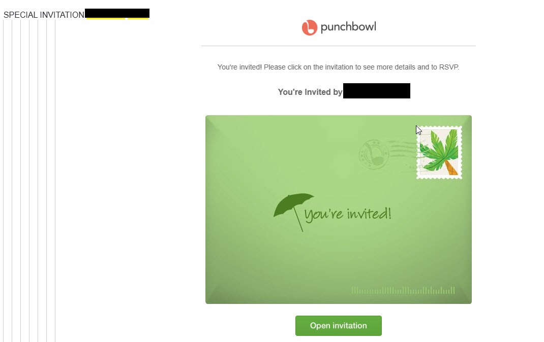 You're invited image from evite