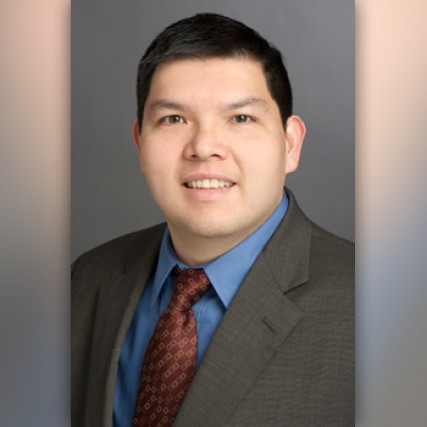 Professor posing for camera