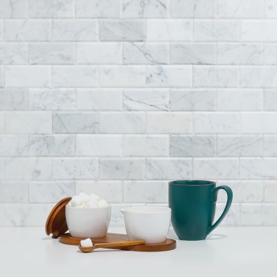 sugar and creamer set with white porcelain bowls and an acacia wood lid, stand, and spoon