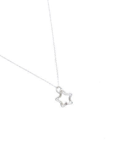 A handcrafted Sterling silver pendant with double stars.
