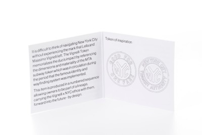 Product tag with text.