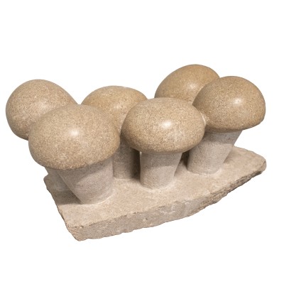 a sculpture piece made to resemble mushrooms