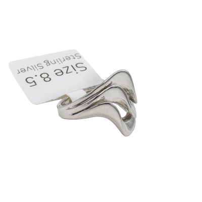 a sterling silver triple wave ring