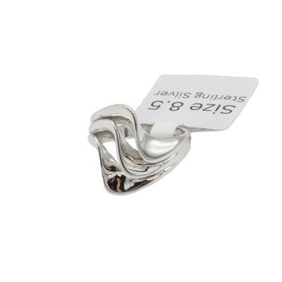 a sterling silver triple wave ring