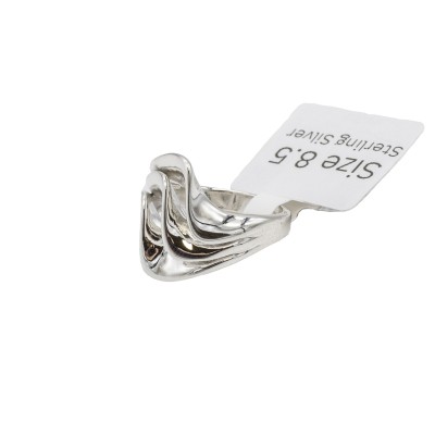 a sterling silver triple wave ring