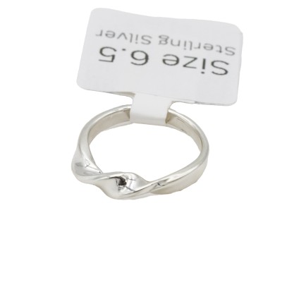 a sterling silver double twisted ring