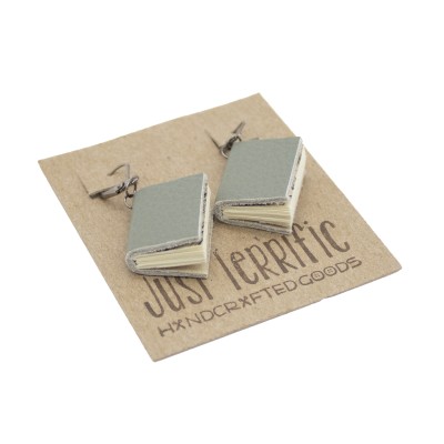 grey book earrings