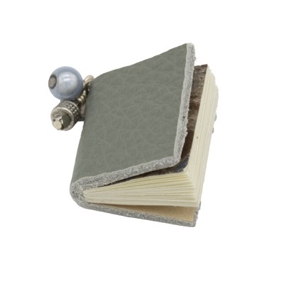 short chain slate blue book pendant